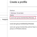 Configurazione dei gruppi locali su PC in Microsoft Endpoint Manager (preview)