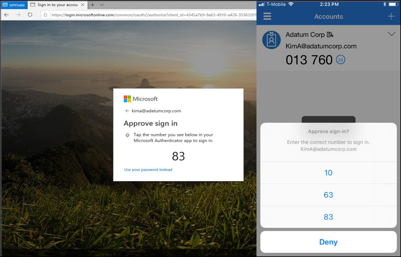Microsoft Authenticator App challenge