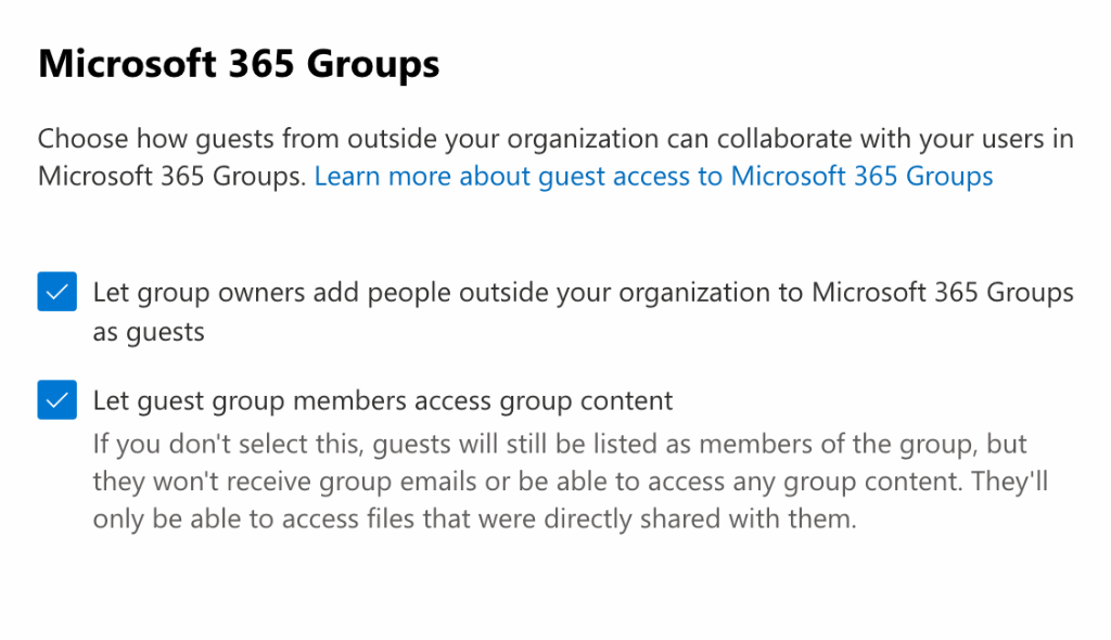 Gestione dei guest nei Microsoft 365 Groups