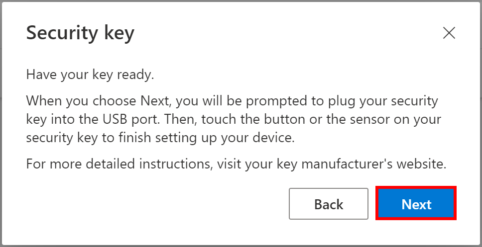 Security Key Prompt - 1