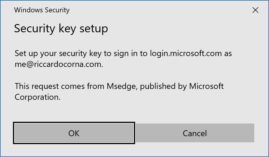Security Key Prompt - 2