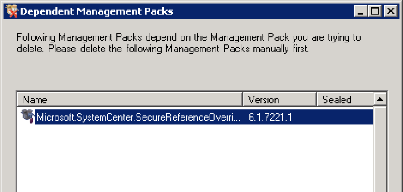 Featured image of post Rimuovere manualmente le dipendenze da Microsoft.SystemCenter.SecureReferenceOverride