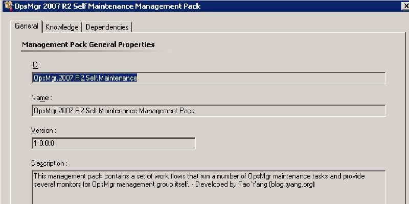 Featured image of post SCOM Self Maintenance Management Pack