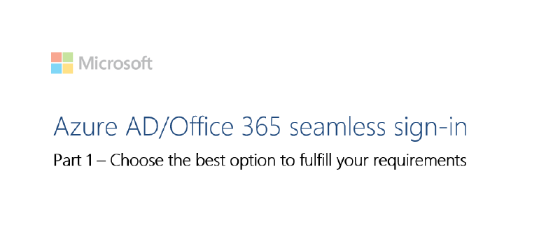 Featured image of post White paper: Azure AD seamless sign-in